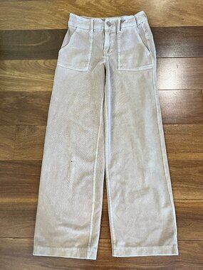 Abercrombie Kids Cream High Rise Wide Leg 9/10 long